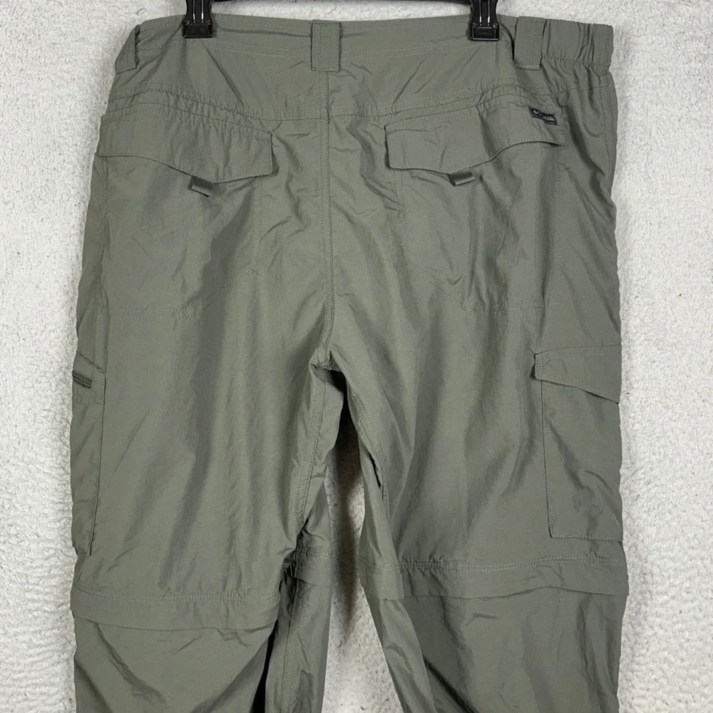 Columbia Pants Mens 42X32 Sage Green Convertible Cargo Hiking Ripstop Outdoor